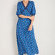 Elodie Dress - Cobalt Retro Ditsy