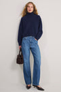 Elsie Barrel Leg Jean - Mid Wash
