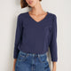 Elyna 3/4 Sleeve Tee - Midnight