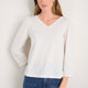 Elyna 3/4 Sleeve Tee - White