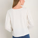 Elyna 3/4 Sleeve Tee - White
