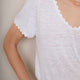 Elyna Ric Rac Linen Tee - White