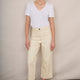 Elyna Ric Rac Linen Tee - White