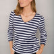 Elyna Tee - Midnight/Ivory Stripe