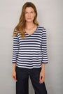 Elyna Tee - Midnight/Ivory Stripe