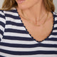 Elyna Tee - Midnight/Ivory Stripe
