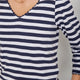 Elyna Tee - Midnight/Ivory Stripe