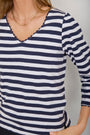 Elyna Tee - Midnight/Ivory Stripe