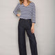 Elyna Tee - Midnight/Ivory Stripe