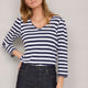 Elyna Tee - Midnight/Ivory Stripe