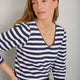 Elyna Tee - Midnight/Ivory Stripe