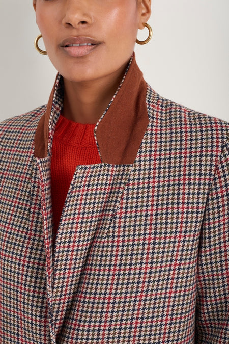 Emilia Check Coat - Dogtooth