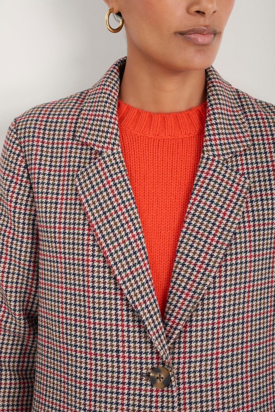 Emilia Check Coat - Dogtooth