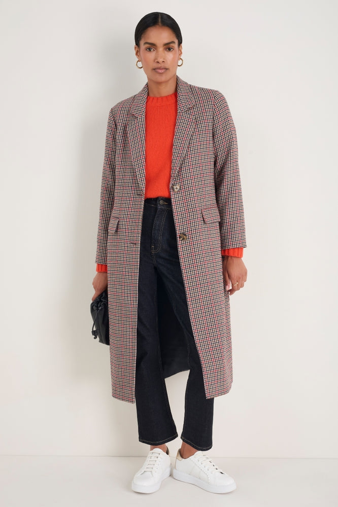 Emilia Check Coat - Dogtooth