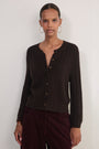 Erica Davies x WYSE Cable Cardigan - Chocolate