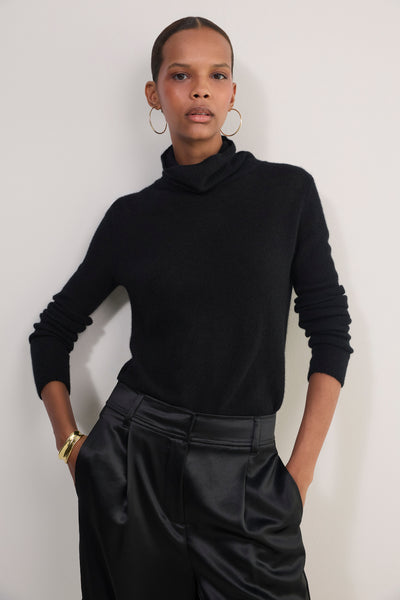 Erica Davies x WYSE Cashmere Roll-Neck Jumper - Black