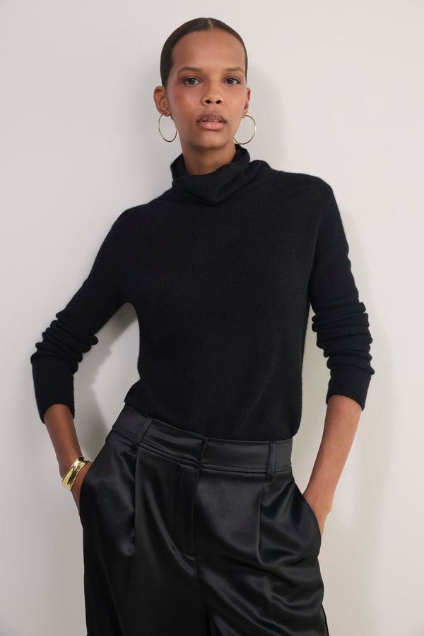 Erica Davies x WYSE Cashmere Roll-Neck Jumper - Black