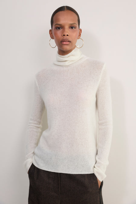 Erica Davies x WYSE Cashmere Roll-Neck Jumper - Ivory