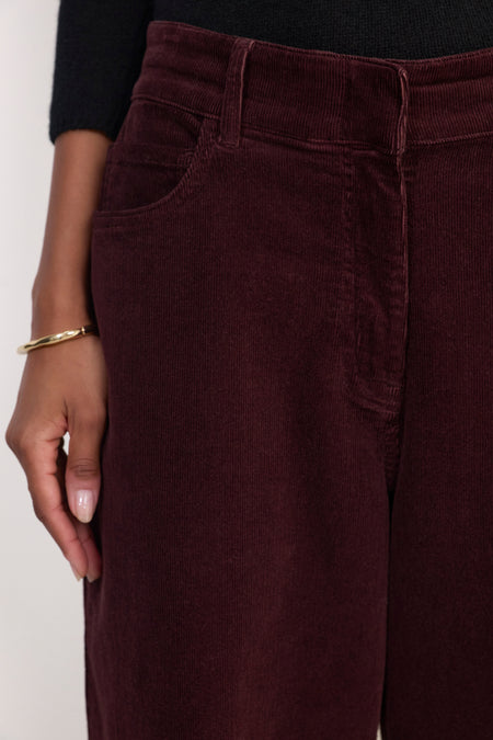 Erica Davies x WYSE Cord Trouser - Plum