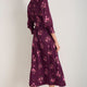 Ettie Shirt Dress - Merlot Spaced Floral