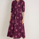 Ettie Shirt Dress - Merlot Spaced Floral