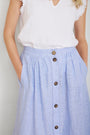 Evangeline Linen Skirt - Chambray