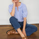 Evangeline Linen Top - Chambray