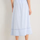 Evangeline Skirt - Powder Blue Stripe