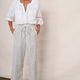 Everly Stripe Trousers - Blue/Ivory
