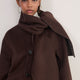 Evie Reversible Scarf Coat - Chocolate Check
