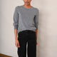 Fleurine Scallop Jumper - Mid Grey Marl