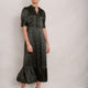 Fabienne Silk Dress - Khaki Leopard