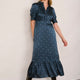 Fabienne Silk Dress - Midnight Spot
