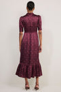 Fabienne Silk Dress - Plum Spot