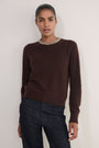 Felicity Embellished Neck Jumper - Chocolate