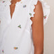 Felicity Top - White Embroidered