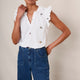 Felicity Top - White Embroidered