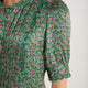 Finley Silk Dress - Jade Green Garden Floral