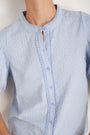 Fiona Blouse - Powder Blue Stripe