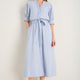 Fiona Shirt Dress - Powder Blue Stripe