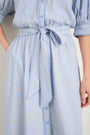 Fiona Shirt Dress - Powder Blue Stripe