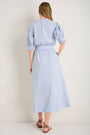 Fiona Shirt Dress - Powder Blue Stripe