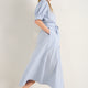 Fiona Shirt Dress - Powder Blue Stripe
