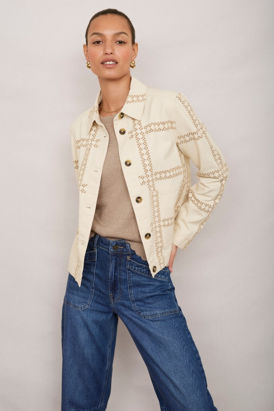 Aveline Jacket - Ecru Embroidery