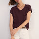 Fleur Linen Cotton V-Neck Tank - Raisin