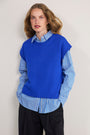 Fleur Merino Tank - Cobalt Blue