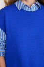 Fleur Merino Tank - Cobalt Blue