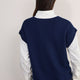 Fleur V-Neck Tank - Midnight