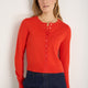 Fleurine Cropped Cardigan - Bitter Orange