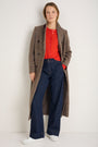 Fleurine Cropped Cardigan - Bitter Orange